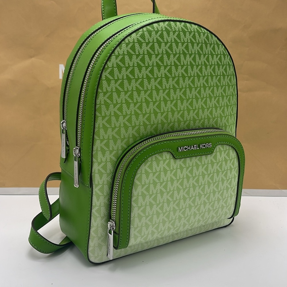 Michael Kors Jaycee Medium Ombré Signature Logo Backpack
Jungle Green 
NWT - Picture 2 of 16